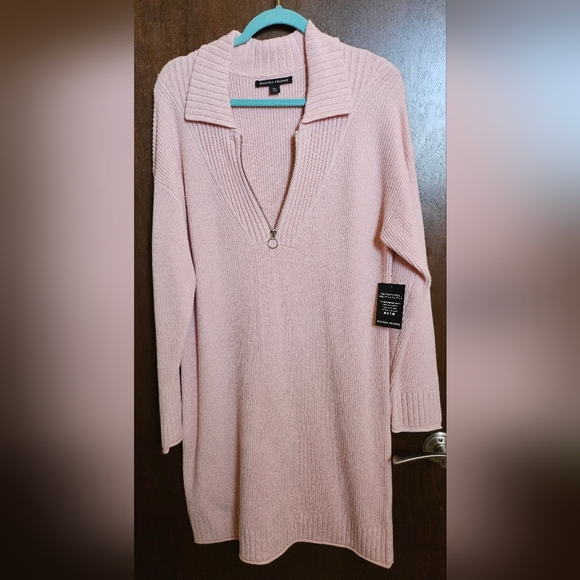 Boston Proper half zip sweater dress - Picture 3 of 6